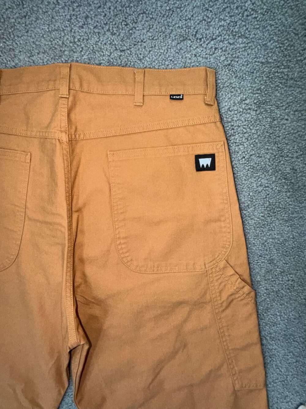 Levi’s Skateboarding Cropped Carpenter Pants Duck Canvas Brown Sugar - Sz. 36x27 - Picture 7 of 12
